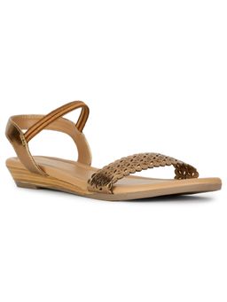 Bata - Gold Women Slip-On Sandals