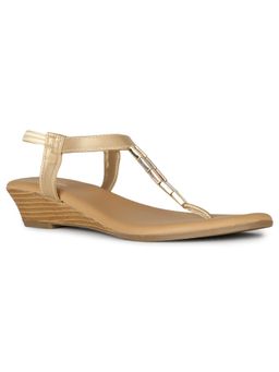 Bata - Gold Women Slip-On Sandals