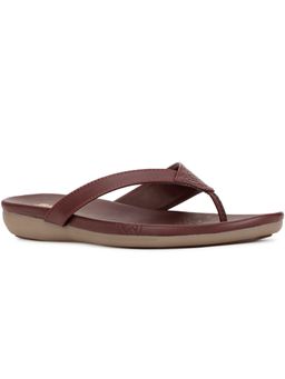 Bata - Maroon Women Slip-On Flats