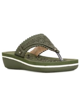 Bata - Olive Women Slip-On Sandals