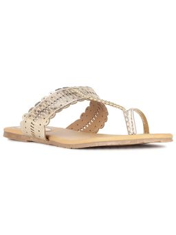 Bata - Gold Women Slip-On Flats