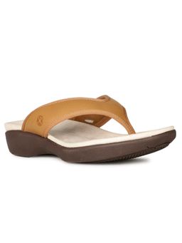 Hush Puppies - Tan Women Slip-On Sandals