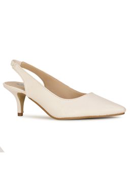 Bata - Beige Women Slip-On Heels
