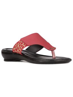 Bata - Red Women Slip-On Sandals