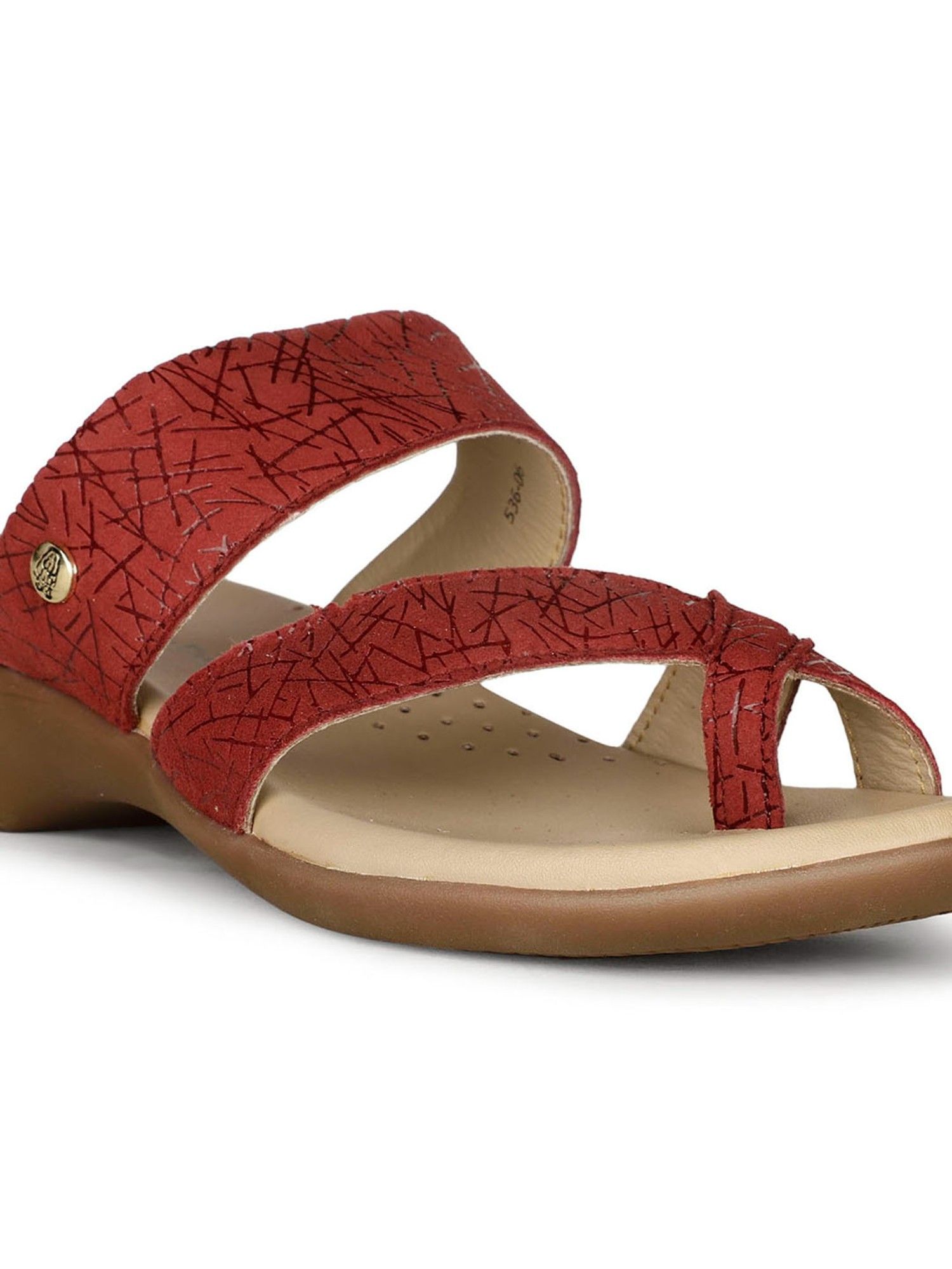 Buy Hush Puppies Red Women Slip-On Sandals Online
