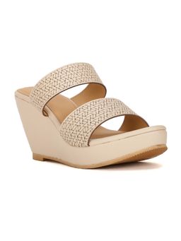 Bata - Beige Women Slip-On Heels