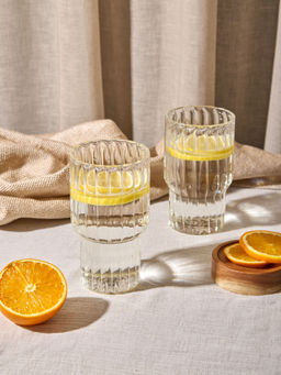 Amaara Home - Fluted Drinking Glass (Set Of 2)