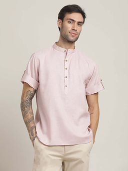Saltpetre - Drifter Relaxed Fit Cotton Linen Pastel Pink Shirt