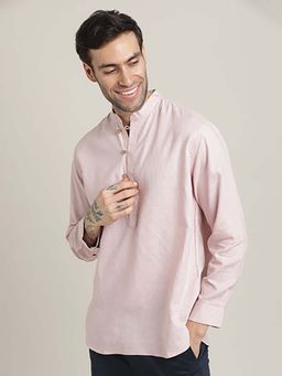 Saltpetre - Iki Regular Fit Button Closure Pastel Pink Shirt
