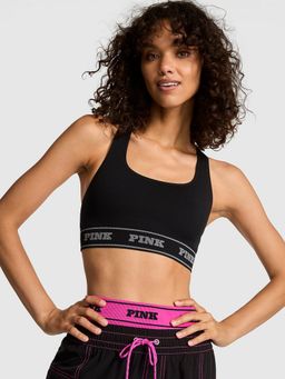 Victoria's Secret - Pink Seamless Reversible Sports Bra Black