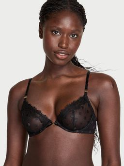 Victoria's Secret - Very Sexy Sheer Heritage Dot Unlined Demi Bra Black
