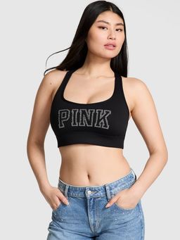 Victoria's Secret - Pink Relay Racerback Sports Bra Black