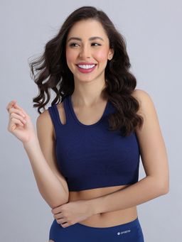 Zivame - Padded Non Wired Full Coverage Bralette - Medieval Blue