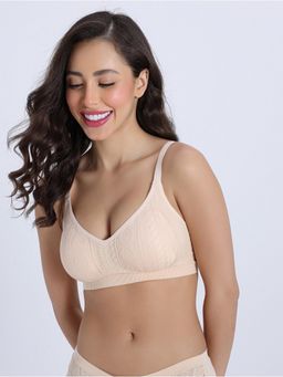 Zivame - Padded Non Wired 3/4Th Coverage T-Shirt Bra - Skin