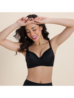 Zivame - Padded Non Wired 3/4Th Coverage T-Shirt Bra - Anthracite