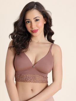 Zivame - Padded Non Wired 3/4Th Coverage T-Shirt Bra - Nutmeg