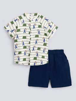 Hopscotch - 2-Piece Pure Cotton Shirt And Shorts