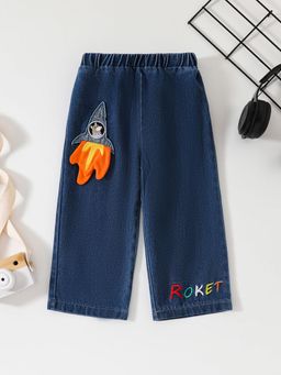 Hopscotch - Rocket Embroidered Denim Jeans