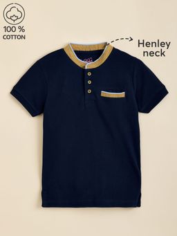 Hopscotch - Cotton Henley T-Shirt