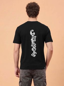 Being Human - Men Black Relaxed Fit Half Sleeves T-shirt