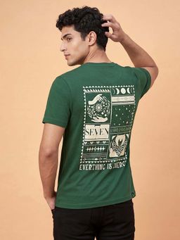 Being Human - Men Green Relaxed Fit Half Sleeves Graphic Printed T-shirt