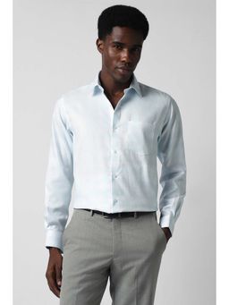 Van Heusen - Men Sky Blue Regular Fit Checks Full Sleeves Formal Shirt