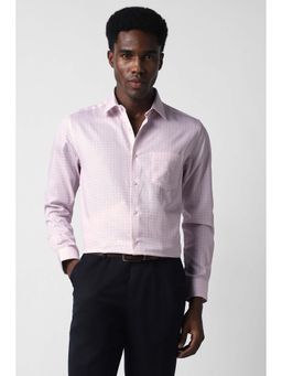 Van Heusen - Men Pink Regular Fit Printed Full Sleeves Shirt