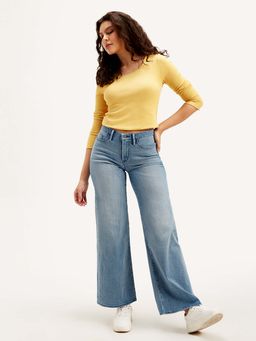 Levi's - Women's Mid Rise Straight Fit Light Blue Jeans