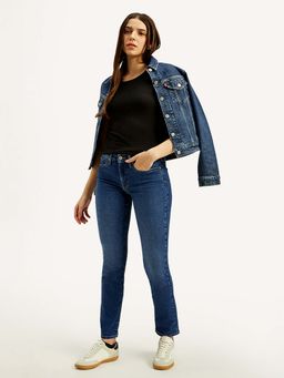 Levi's - Women's Mid Rise Straight Fit Dark Blue Jeans