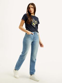 Levi's - Women's High Rise Straight Fit Blue Jeans
