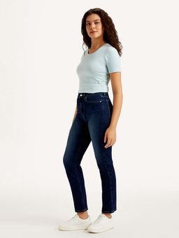 Levi's - Women's High Rise Straight Fit Navy Blue Jeans