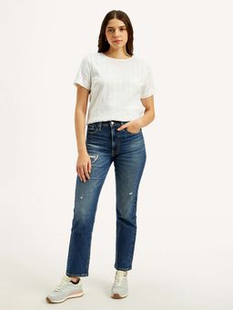 Levi's - Women's High Rise Straight Fit Blue Jeans