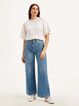 Levi's - Women's High Rise Straight Fit Blue Jeans