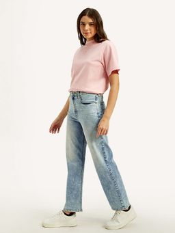 Levi's - Women's Mid Rise Straight Fit Light Blue Jeans