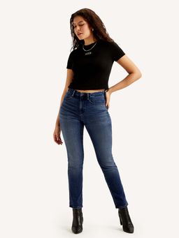 Levi's - Women's Mid Rise Dark Blue Jeans