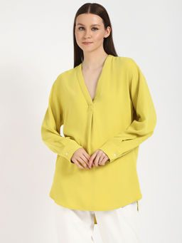 Calvin Klein - Popover V Neck Ls Tunic Top