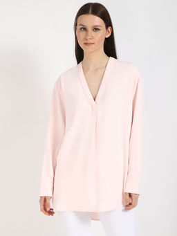 Calvin Klein - Popover V Neck Ls Tunic Top