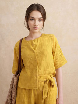 RAREISM - Jandren T Primary Mustard Relaxed Top
