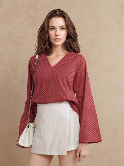 Somkyu T Primary Red Regular Top