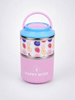 Little Surprise Box - Fruity Happy Bites Double Decker Stainless Steel Lunch Box