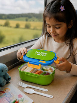 Little Surprise Box - Green Flap Happy Bites Bento Lunch Box