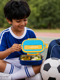 Little Surprise Box - Navy Blue Shapes Happy Bites Bento Lunch Box