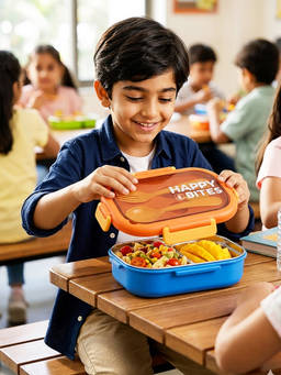 Little Surprise Box - Orange Lid Happy Bites Bento Lunch Box