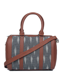Zouk - Womens Grey Printed Vegan Leather Handbag