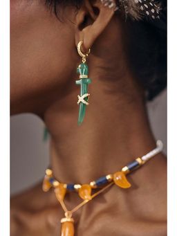 Goddess Of Glocal - Green Dhaar Earring