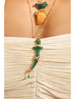 Goddess Of Glocal - Orange Dhaar Pendant