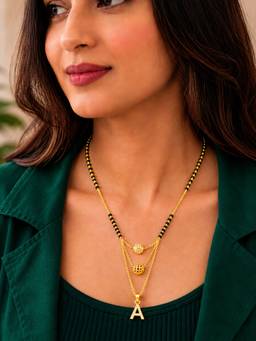 Digital Dress Room - A-Letter Short Mangalsutra