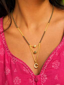 Digital Dress Room - C-Letter Short Mangalsutra