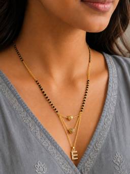 Digital Dress Room - E-Letter Short Mangalsutra