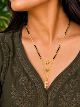 Digital Dress Room - F-Letter Short Mangalsutra
